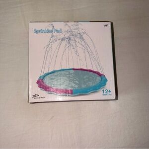 NEW - Sprinkler Pad Outdoor Splash Mat - Blue & Pink